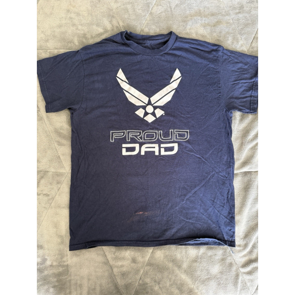 Air Force Proud Dad Blue Regular Fit Short Sleeve Men's T-Shirt Size M Unbranded